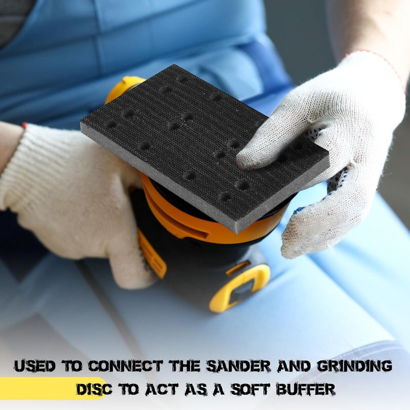 Dimsile 2 Pcs Soft Black Foam Sanding Pads Interface Sander Backing Pad Compatible with Festool RS400 LS130 Sander, 80 x 133 x 12 mm - Image 5